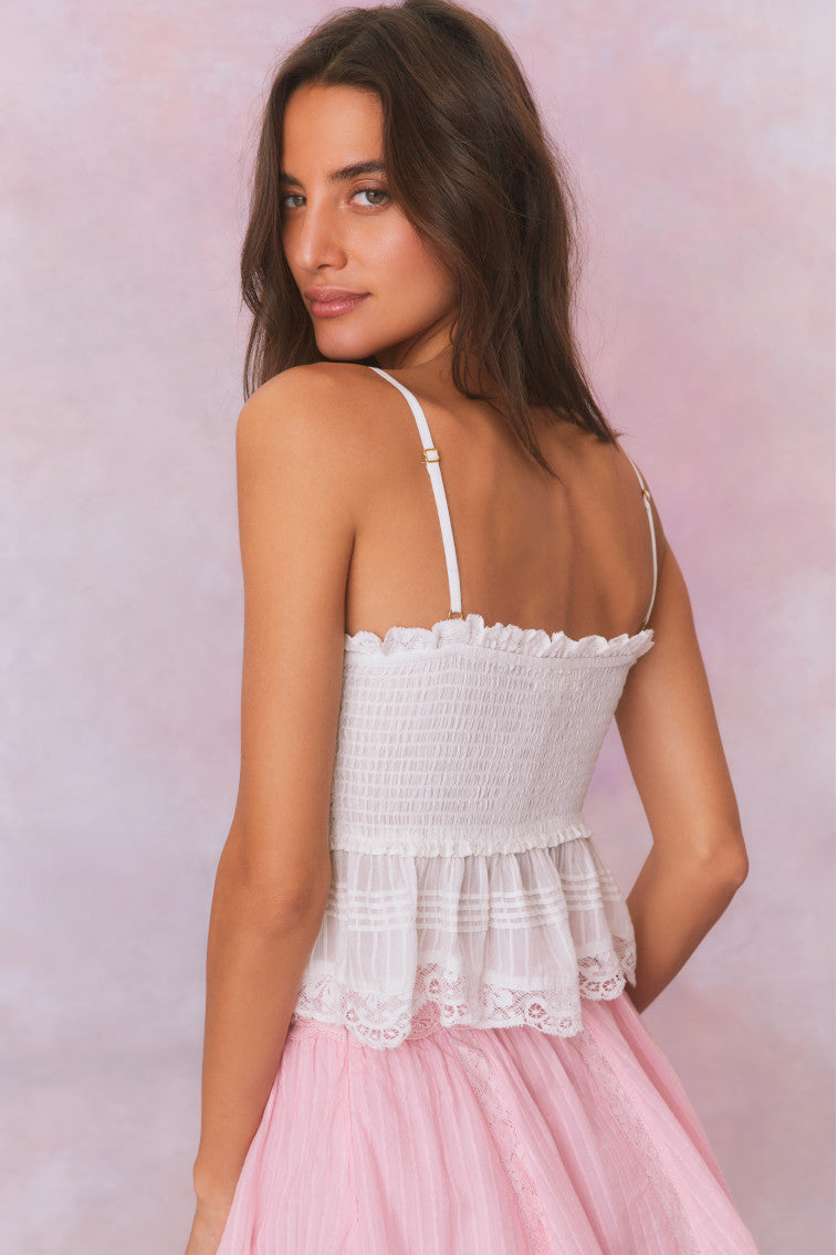 Marzenia Cotton Smocked Top-morningim