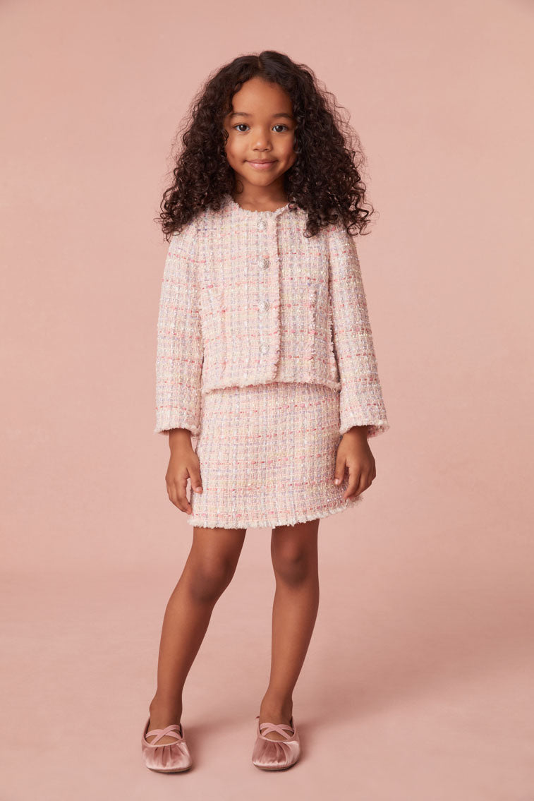 Girls Roelle Tweed Skirt-morningim