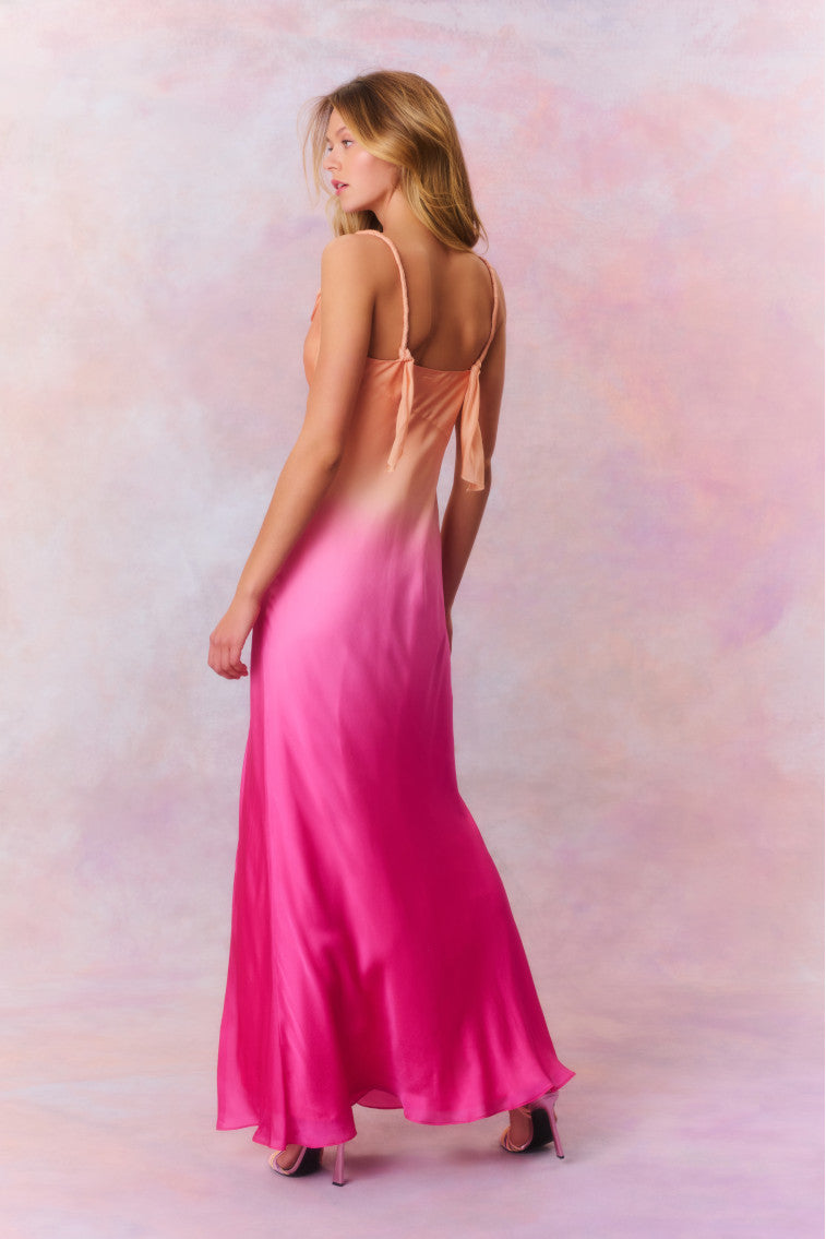 Nadine Ombre Silk Chiffon Maxi Dress-morningim