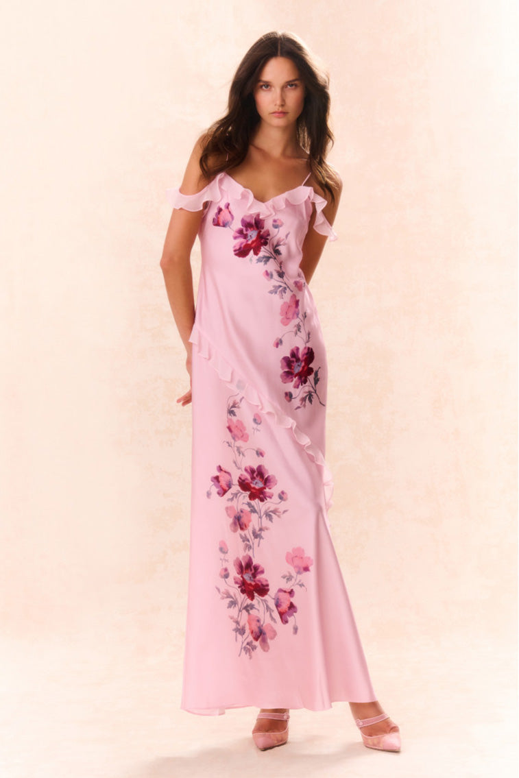 Parisa Silk Floral Maxi Dress-morningim