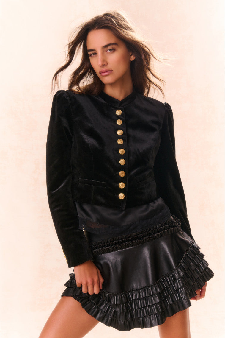 Pendine Velvet Military Jacket-morningim