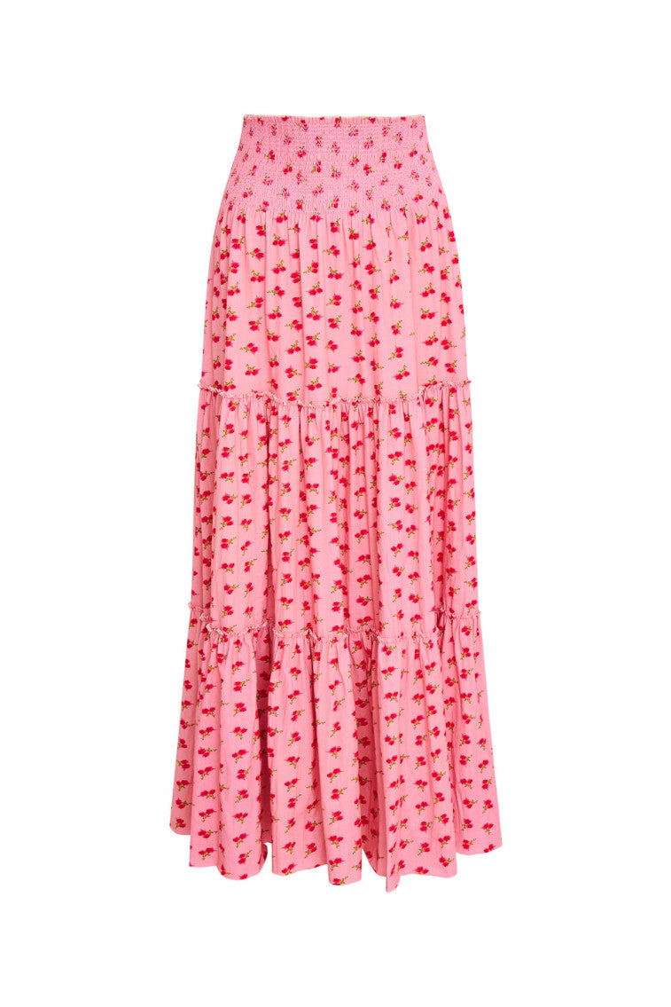 Phia Floral Printed Smocked Maxi Skirt-morningim