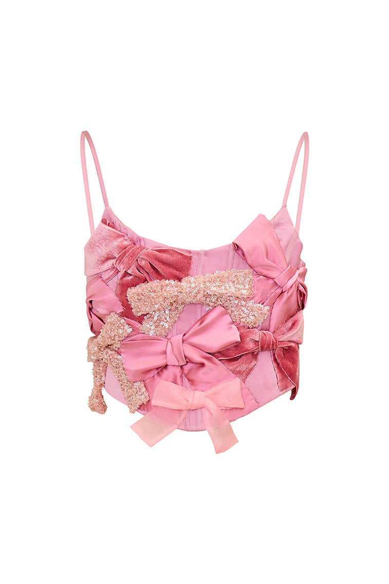 Woodley Bow Bustier Top-morningim