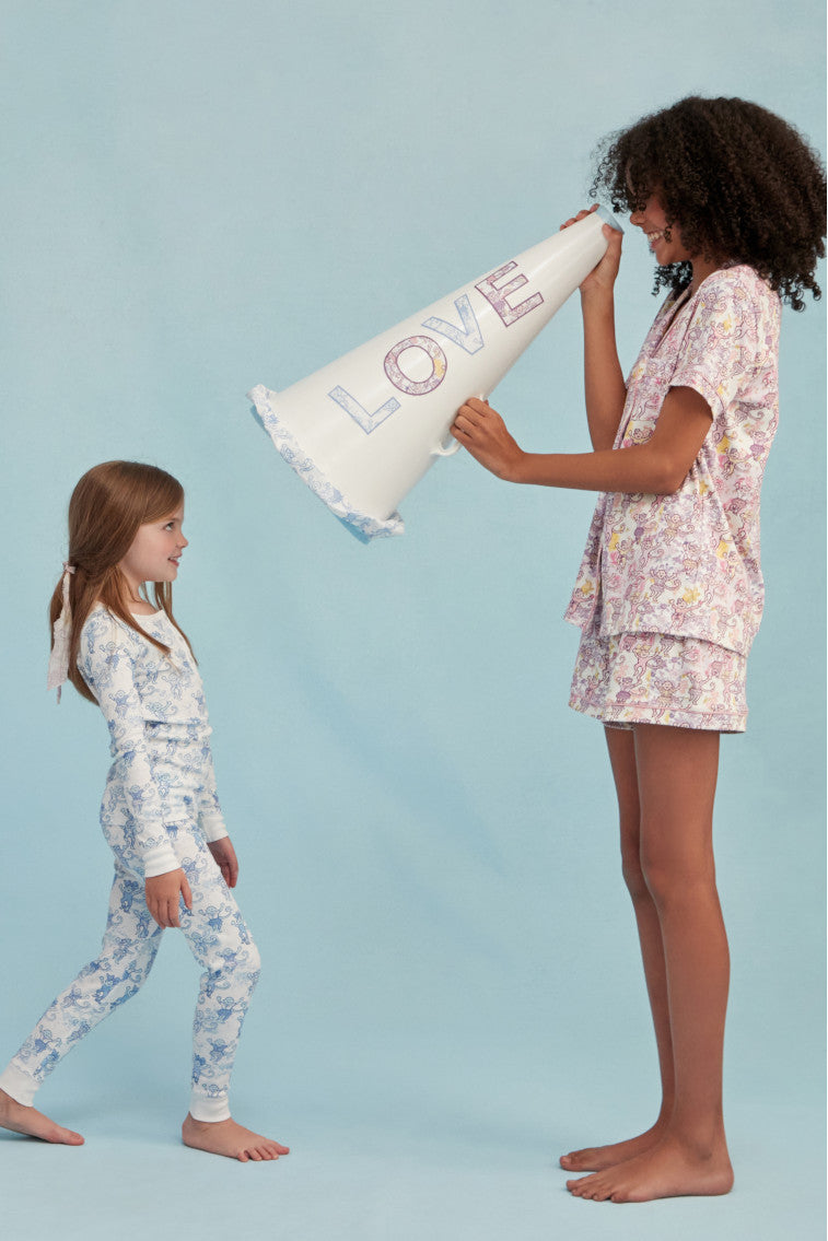 Roller Rabbit x Morningim Preppy Patchwork Women's Polo Pajama-morningim