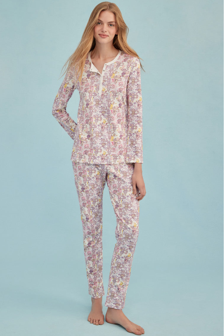 Roller Rabbit x Morningim Preppy Patchwork Women's Pajama-morningim