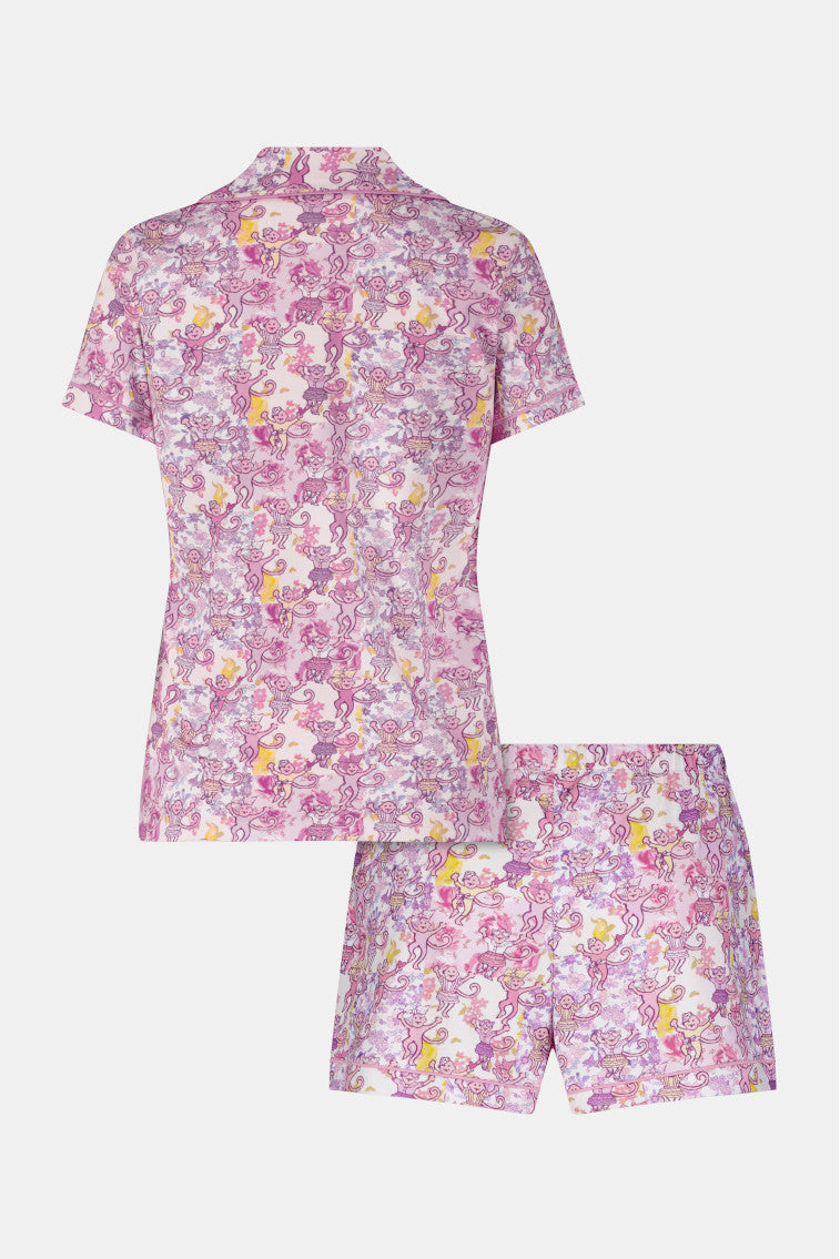 Roller Rabbit x Morningim Preppy Patchwork Women's Polo Pajama-morningim