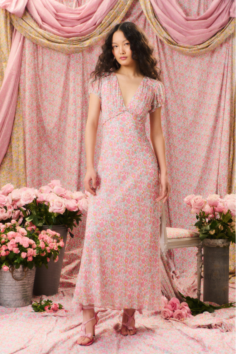 Pricilla Liberty Fabric Maxi Dress-morningim