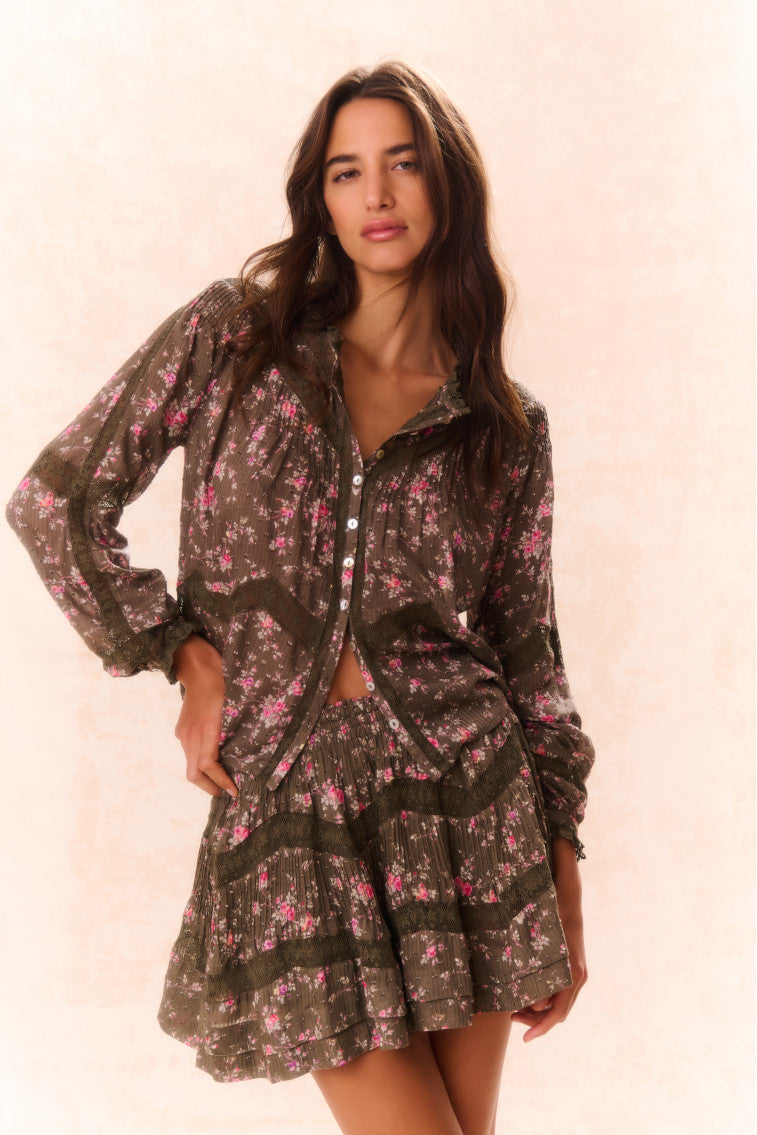 Ravelle Floral Button Down Top-morningim