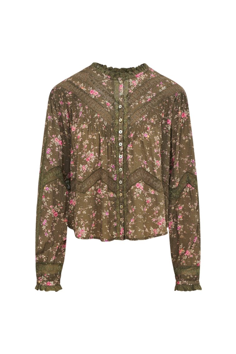 Ravelle Floral Button Down Top-morningim