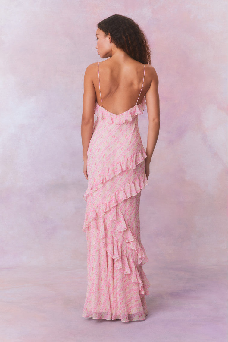 Rialto Fragrance Print Maxi Dress-morningim