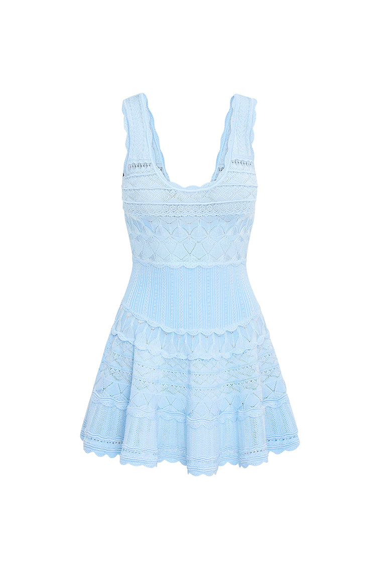 Ronelle Pointelle Scallop Mini Dress-morningim
