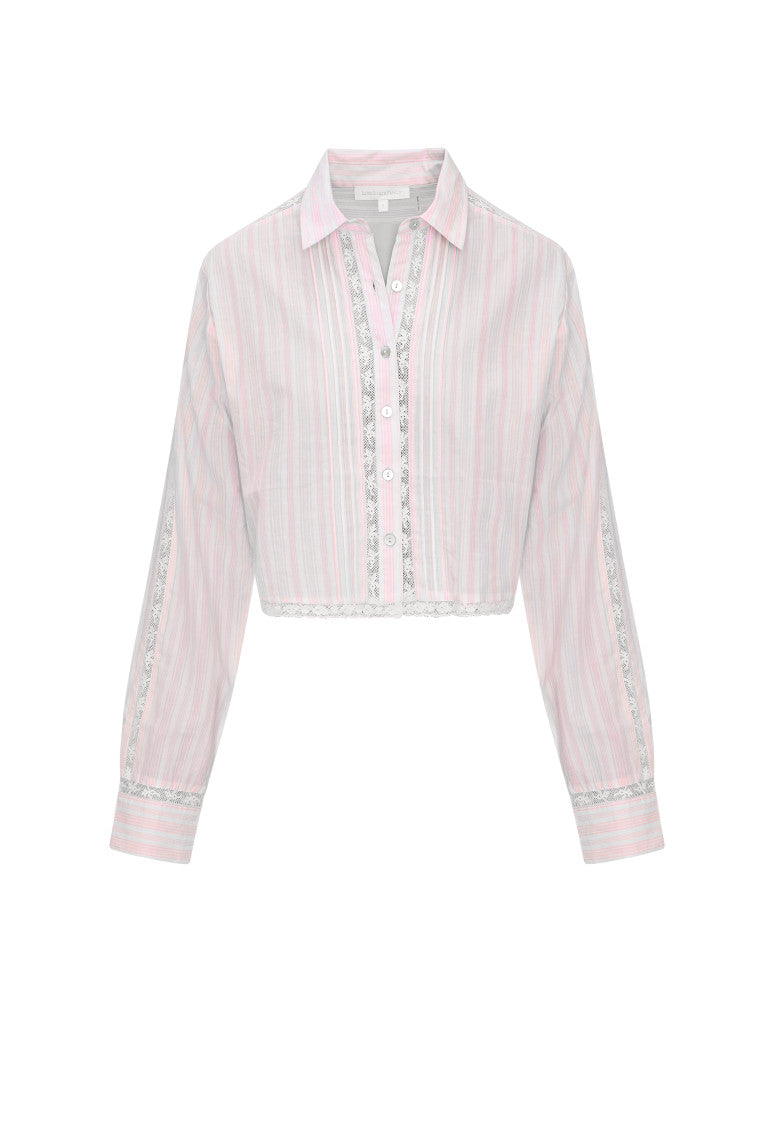 Rosaway Cotton Stripe Top-CAPTIVA PINK-morningim