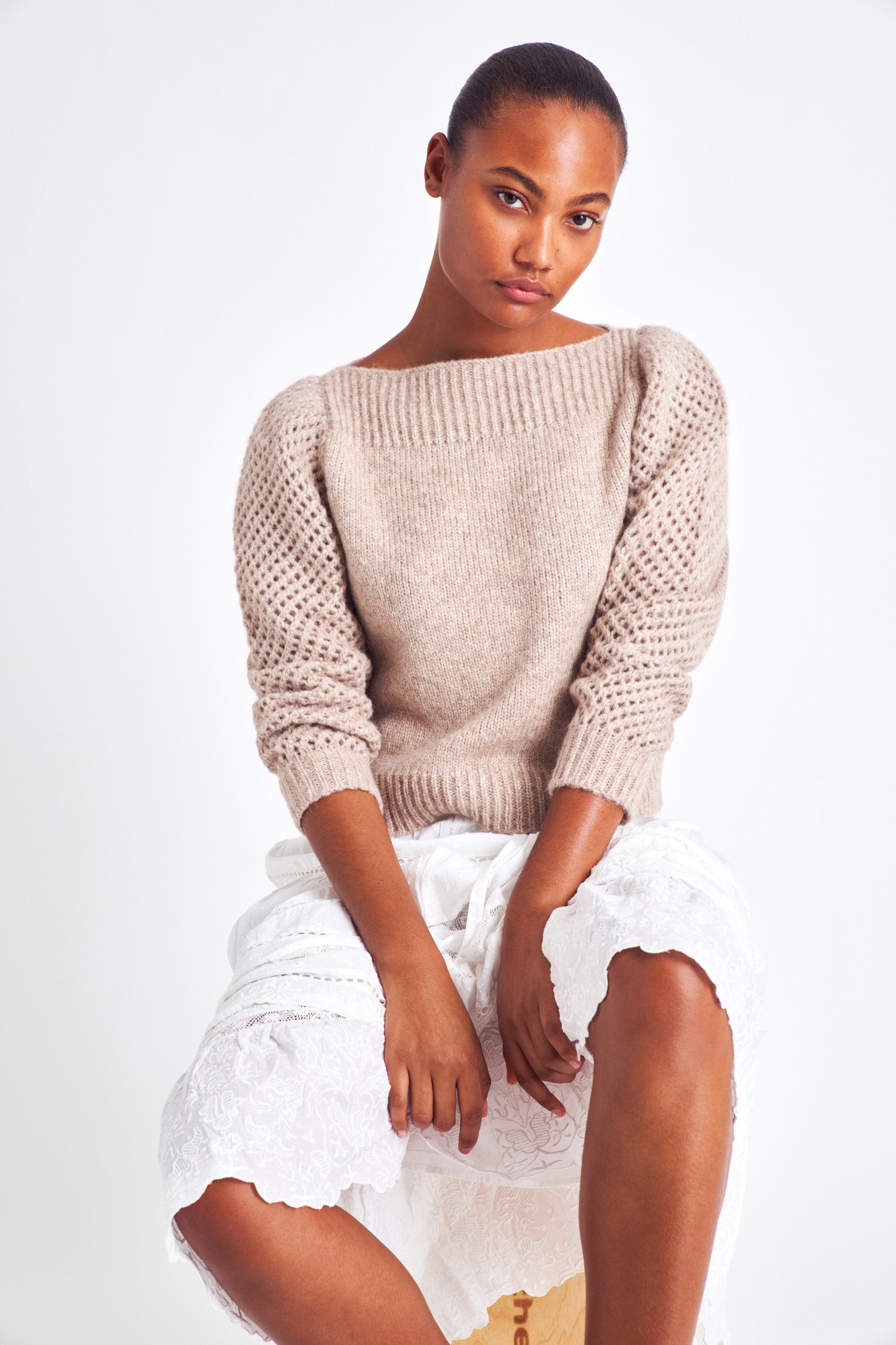Rosie Pullover Sweater - OATMEAL-morningim