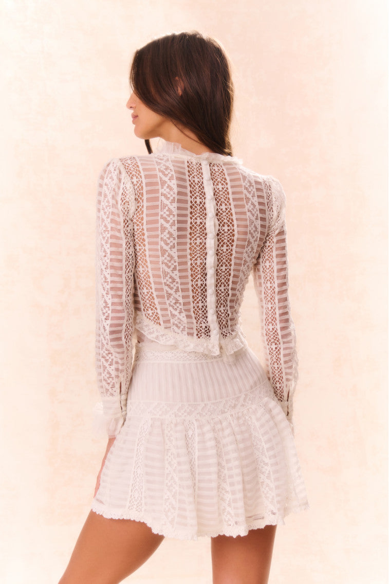 Rubyanne Crochet Lace Mini Skirt-morningim