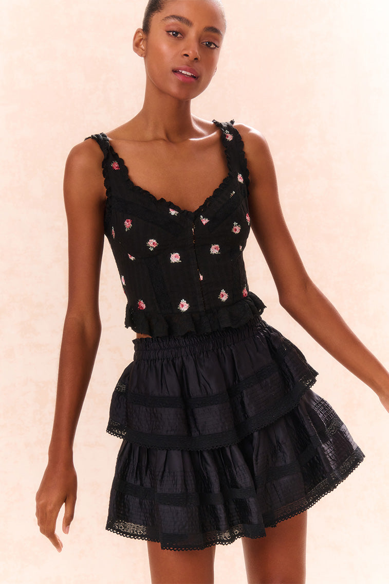 Ruffle Mini Tiered Skirt-morningim