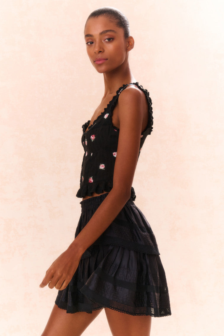 Ruffle Mini Tiered Skirt-morningim