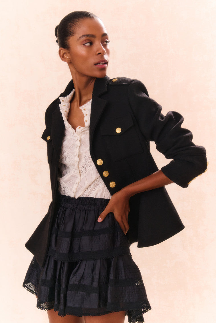 Ruffle Mini Tiered Skirt-morningim