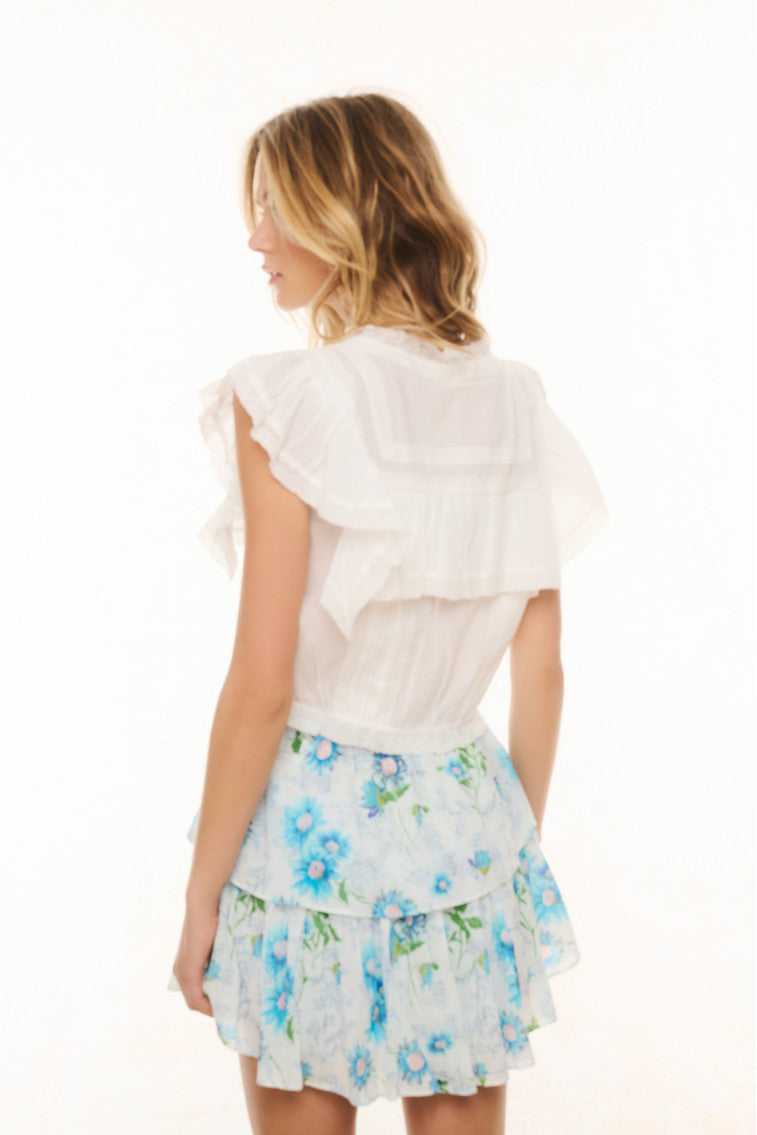 Ruffle Mini Floral Skirt-morningim