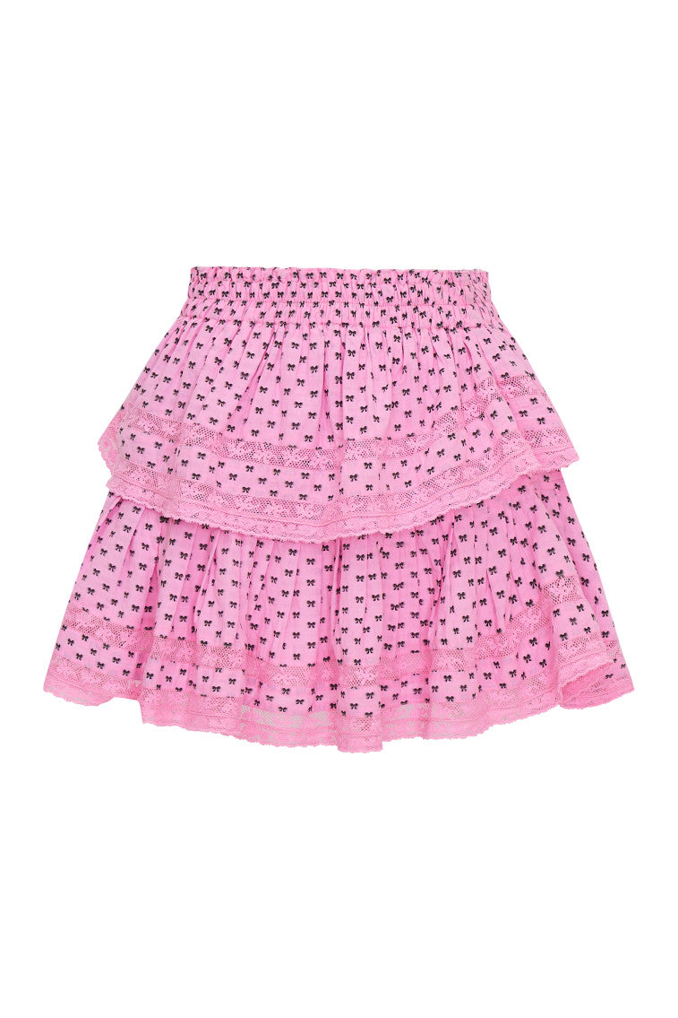 Ruffle Mini Cotton Bow Skirt-morningim