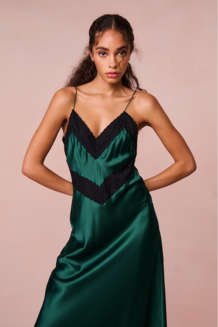 Serita Lace-Trimmed Maxi Dress-morningim