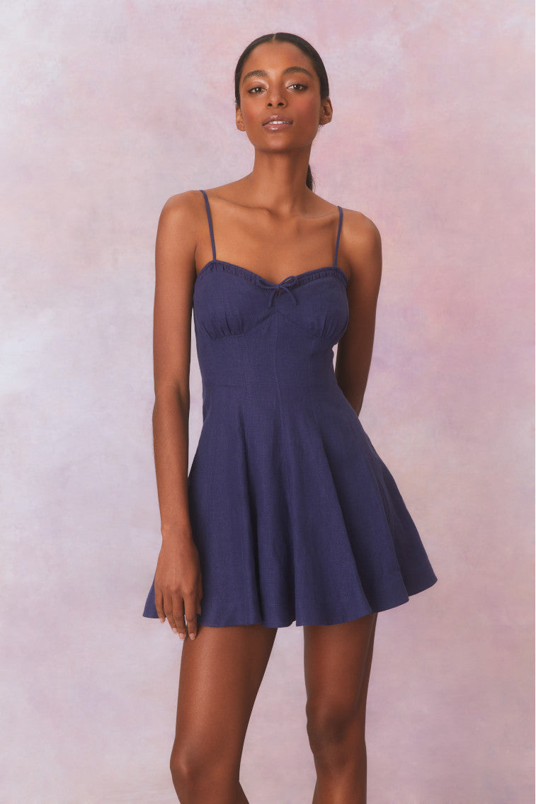 Shai Linen Mini Dress-morningim
