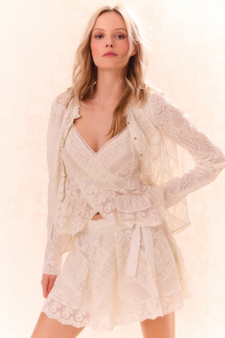 Shayda Lace Mini Skirt-morningim