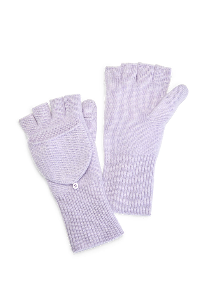 White+Warren Cashmere Pop Top Glove- LILAC SHORES-morningim