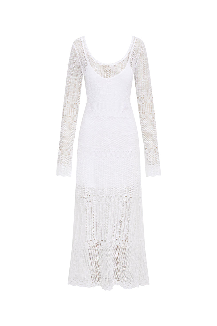 Tilo Pointelle Sheer Maxi Dress-morningim