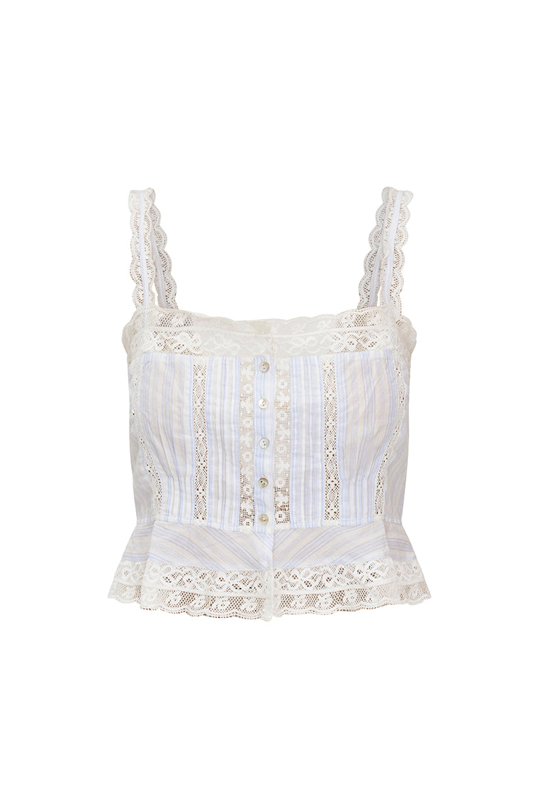 Vietta Cotton Stripe Tank Top-morningim