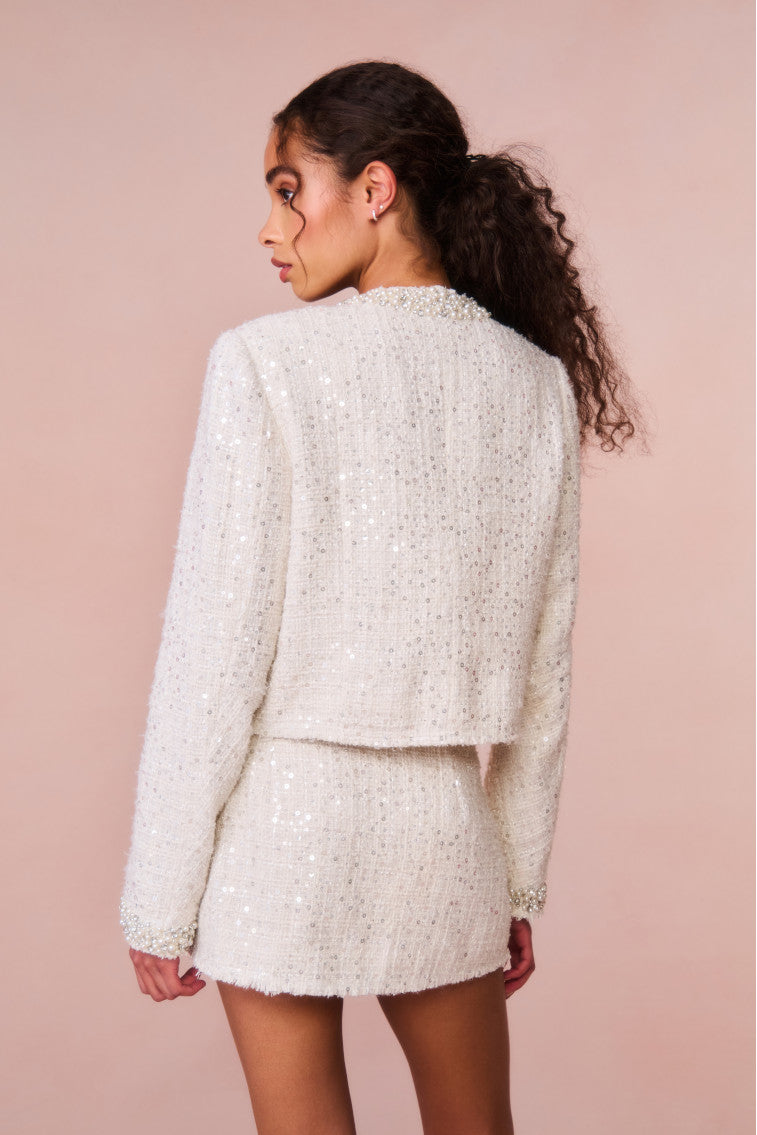 Vintra Embellished Tweed Jacket-morningim