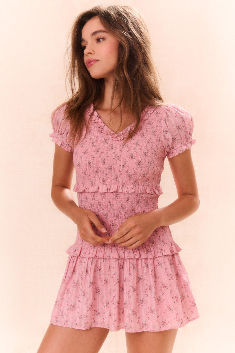 Girls Banson Smocked Dress-morningim