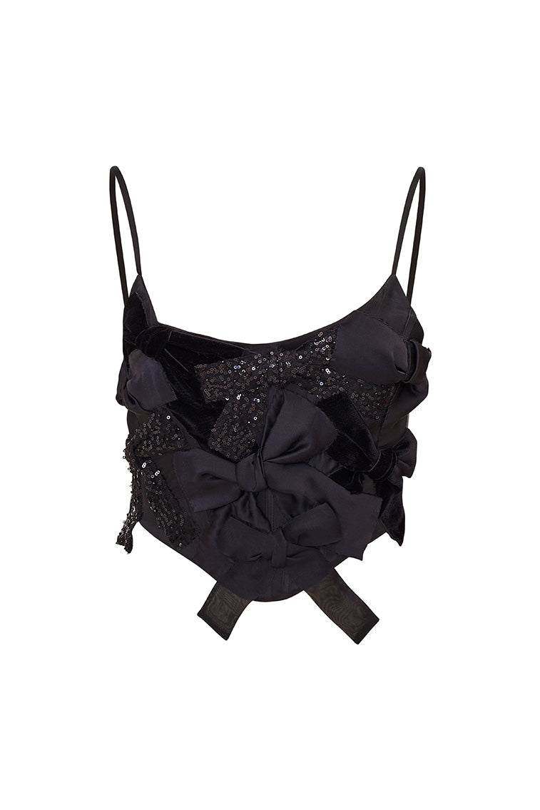 Woodley Bow Bustier Top-morningim