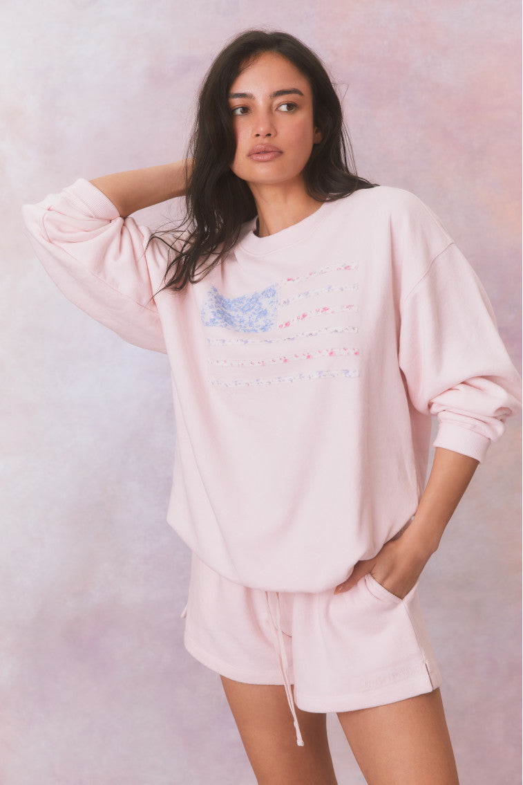 Zenaida Fleece Logo Shorts-morningim