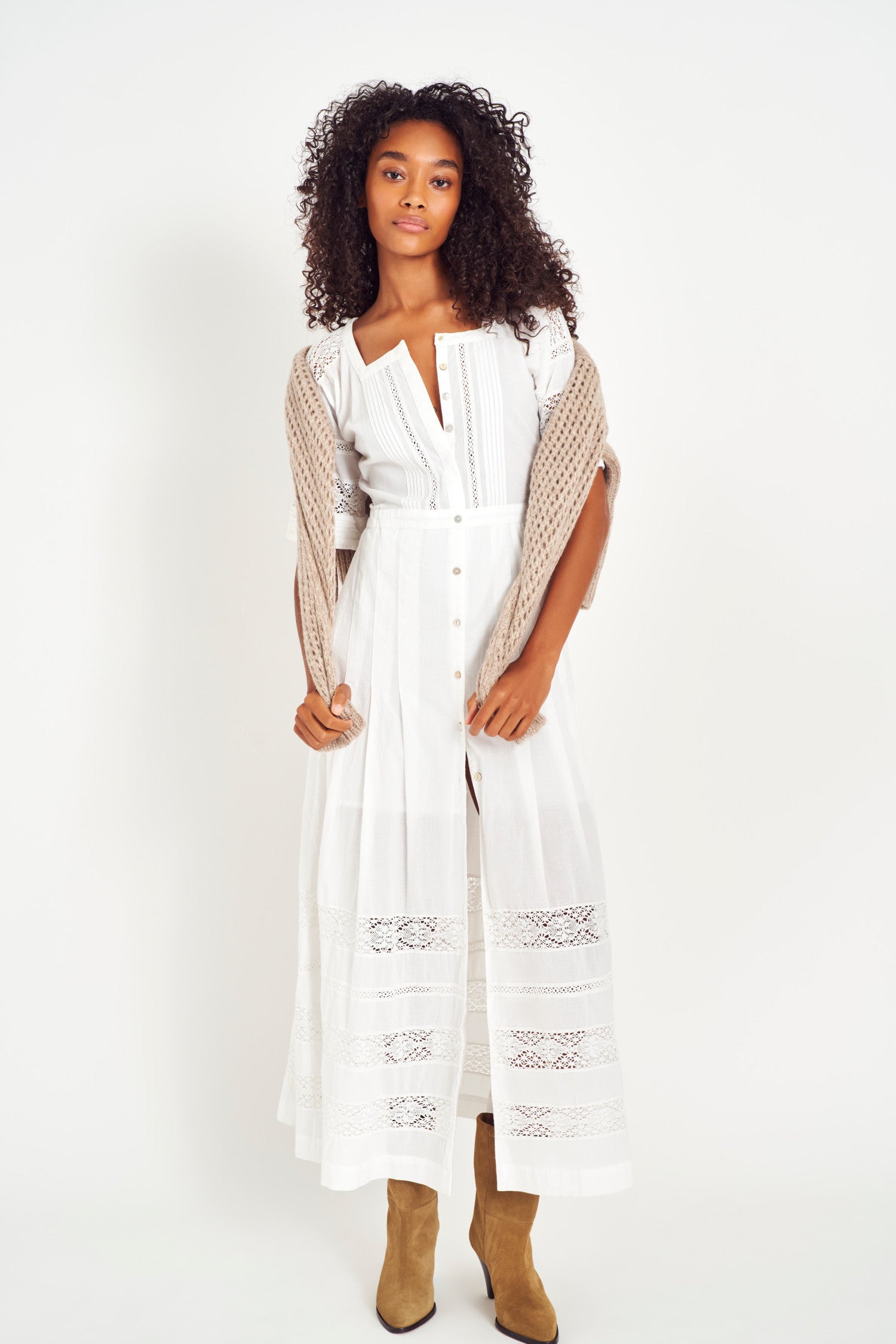 Edie Cotton Midi Dress-morningim