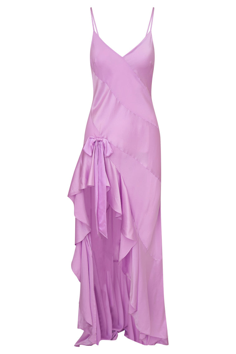 Mallee Satin Asymmetrical Dress-morningim