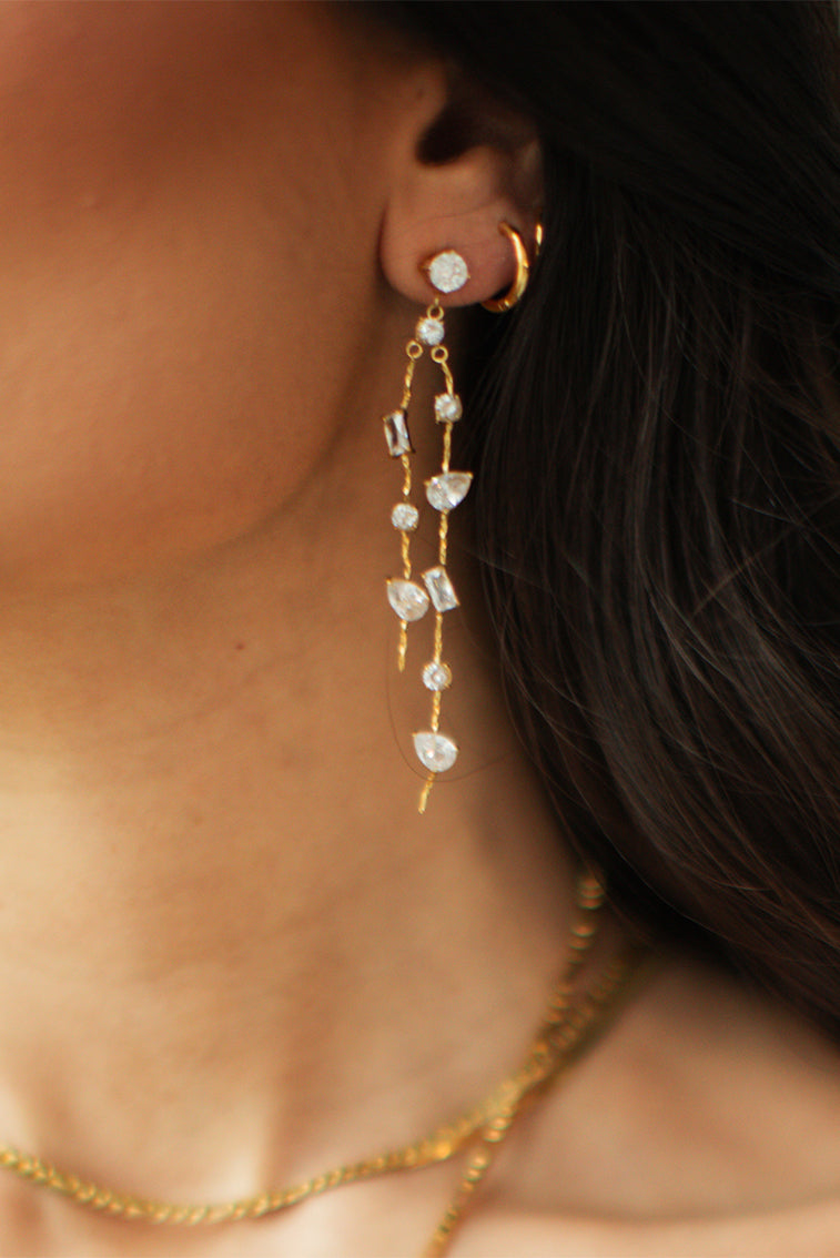 Luna Asymmetrical Drop Earrings by Evie Jewelry-morningim