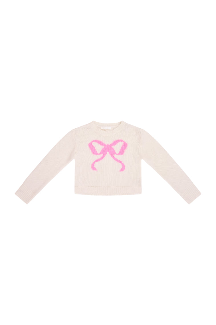 Girls Amya Wool Bow Pullover-morningim
