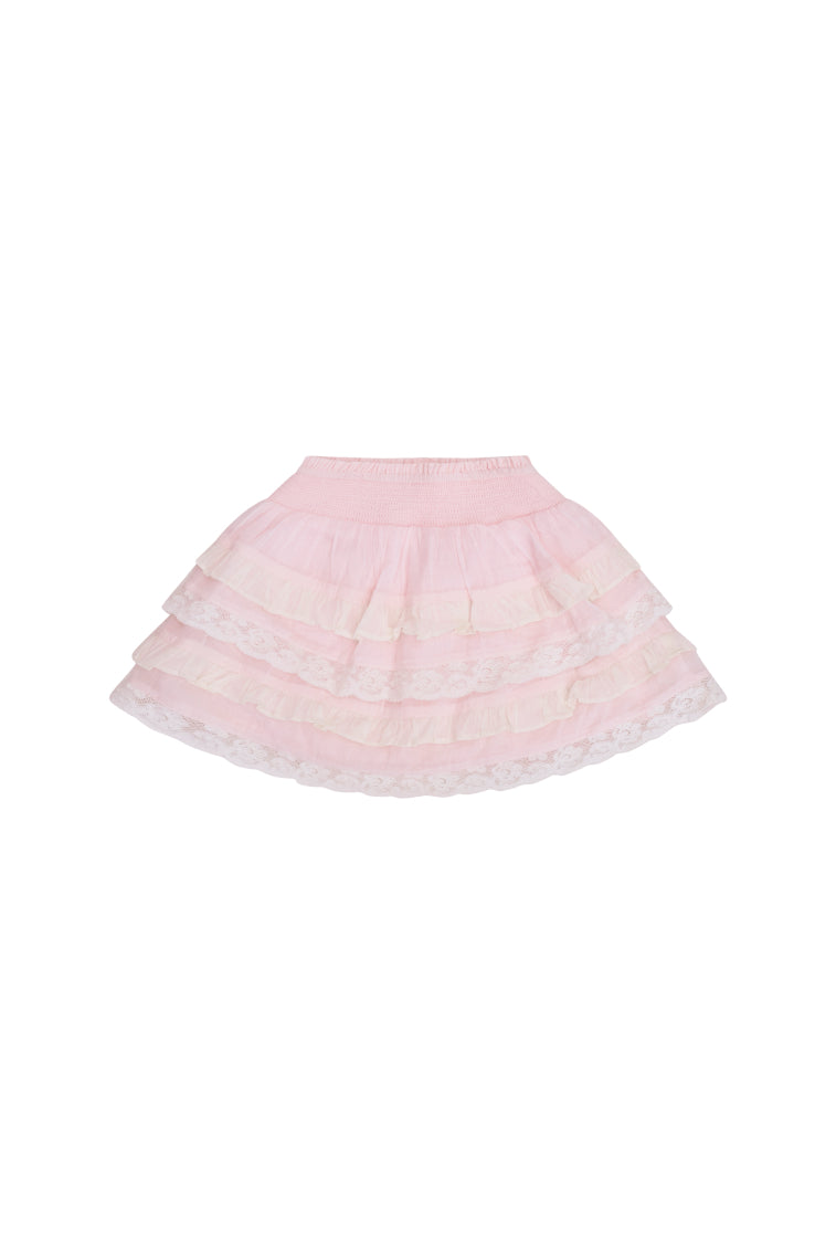 Girls Billie Cotton Ruffle Skirt-morningim