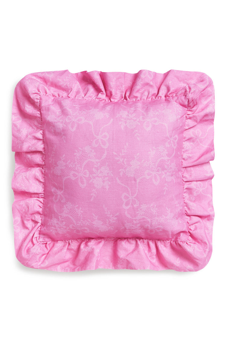 Ruffle Bow Throw Pillow-keyifs