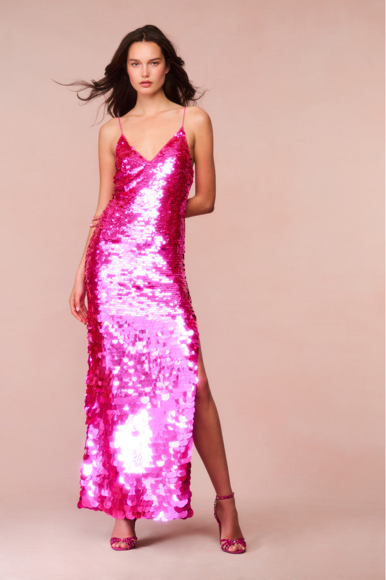 Kaylen Sequined Maxi Dress-keyifs