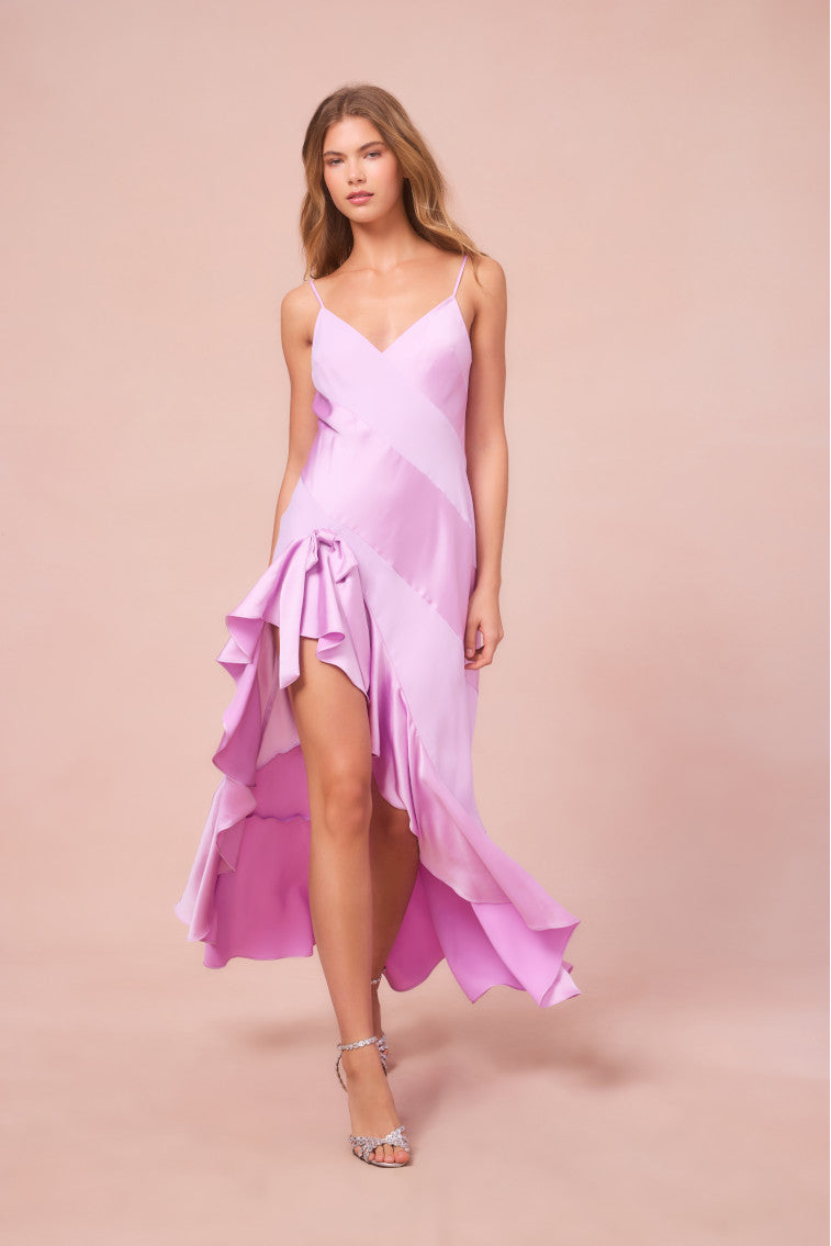 Mallee Satin Asymmetrical Dress-keyifs