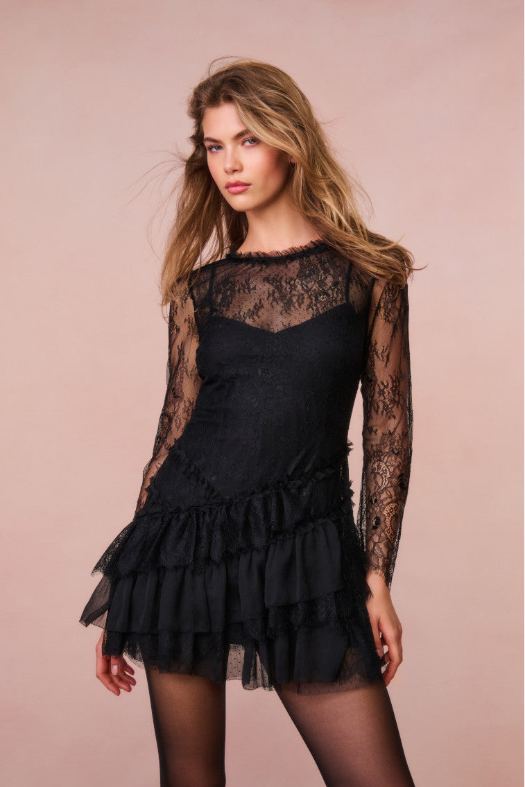 Amberleigh Lace Mini Dress-keyifs