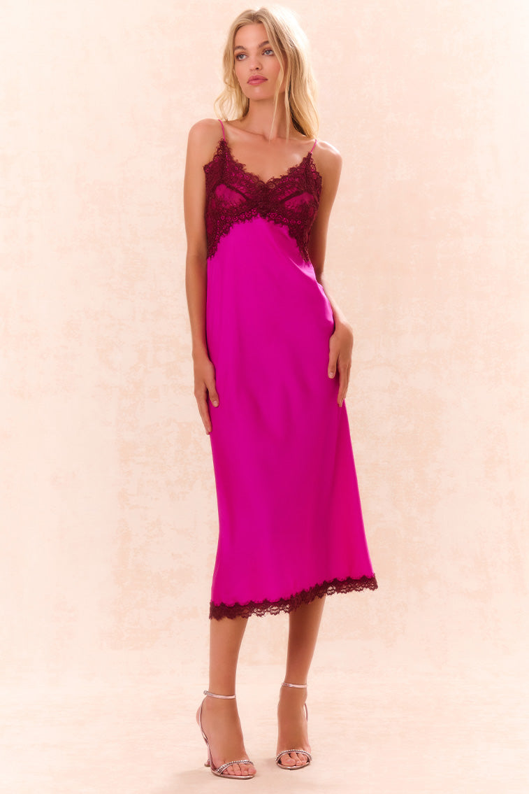 Ameliane Lace-Trimmed Slip Dress-keyifs