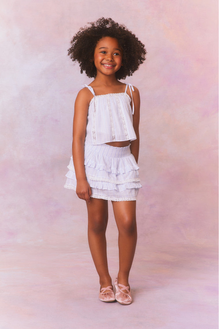 Girls Galine Cotton Stripe Top-keyifs