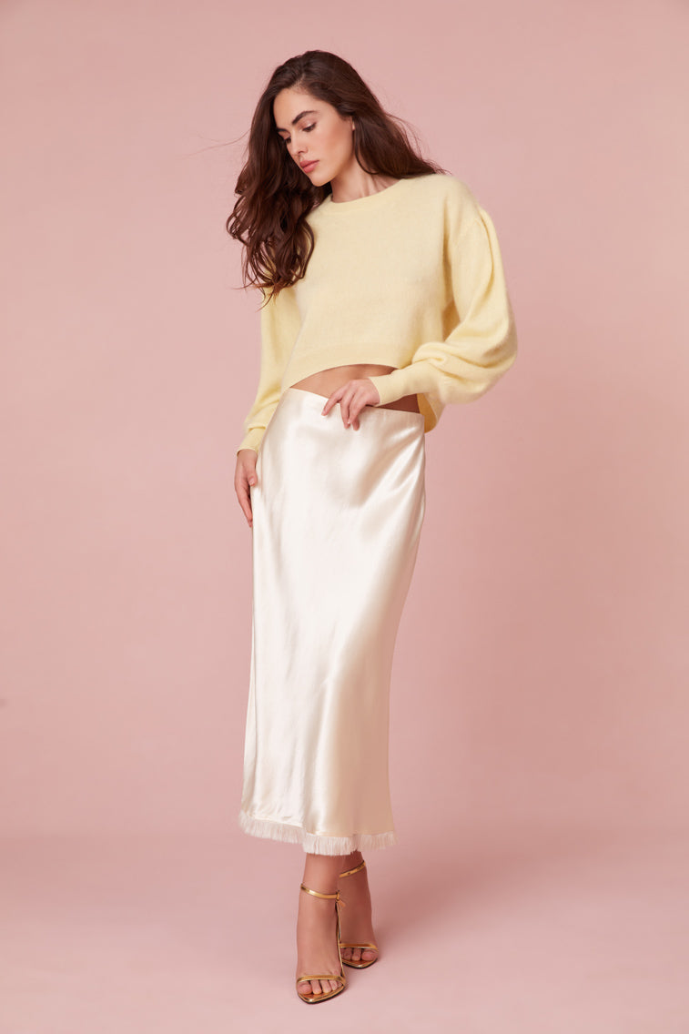 Castle Satin Midi Skirt-keyifs