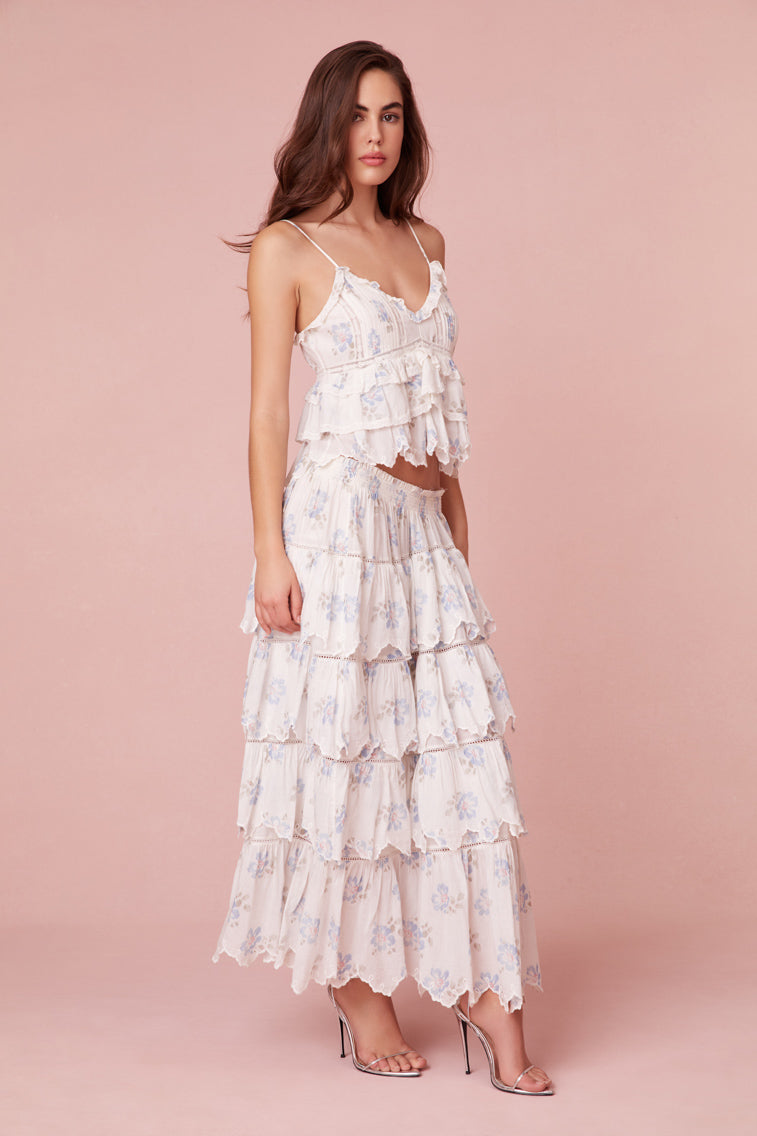 Cunningham Multi Tiered Maxi Skirt-keyifs