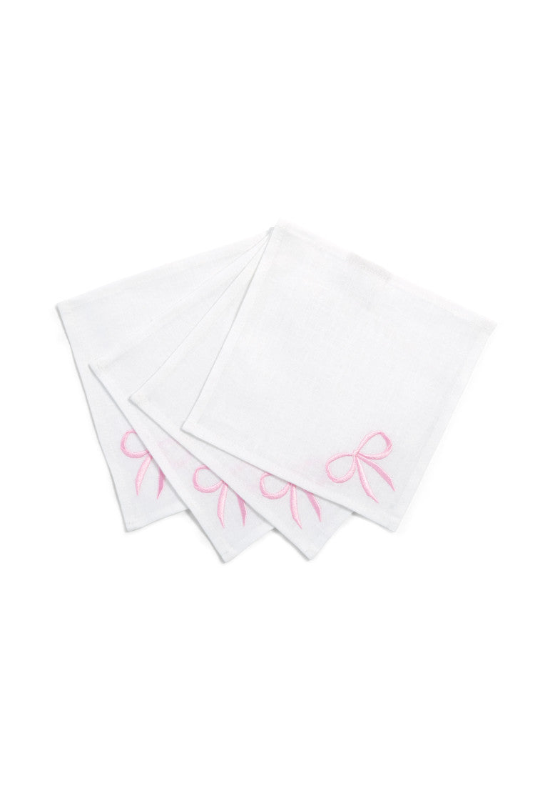 Bow Cocktail Napkins Set Of 4-keyifs