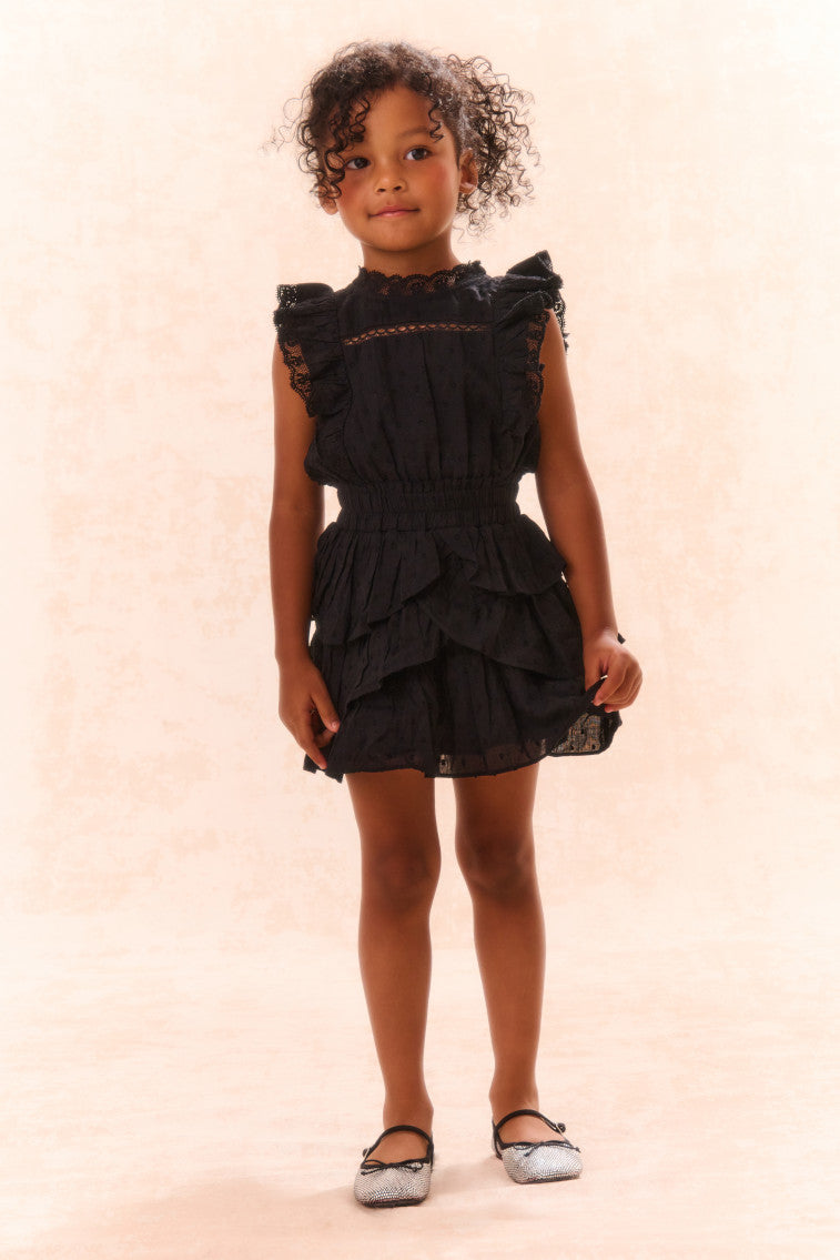 Girls Decker Cotton Ruffle Dress-keyifs