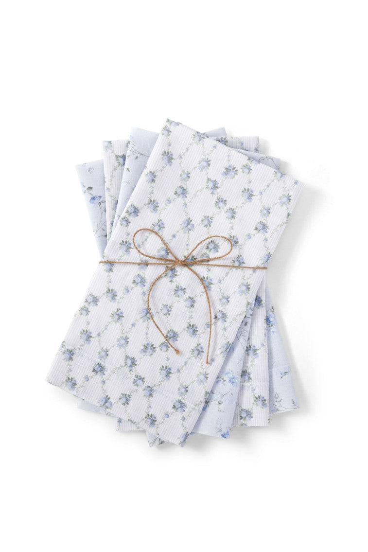 Floral Napkins Set Of 4- WATER LILY+MISTY LACE-keyifs