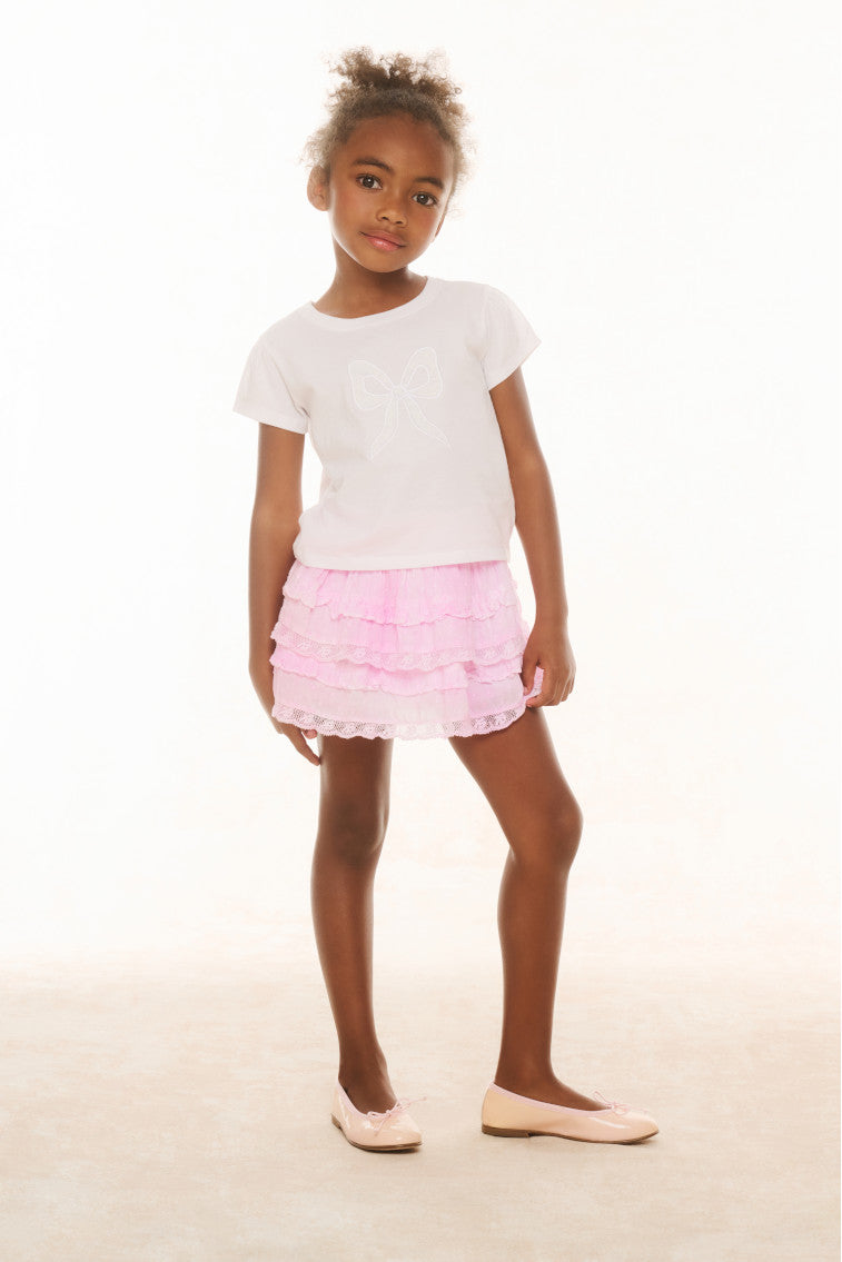 Girls Heritage Billie Skirt - PEONY PINK-keyifs